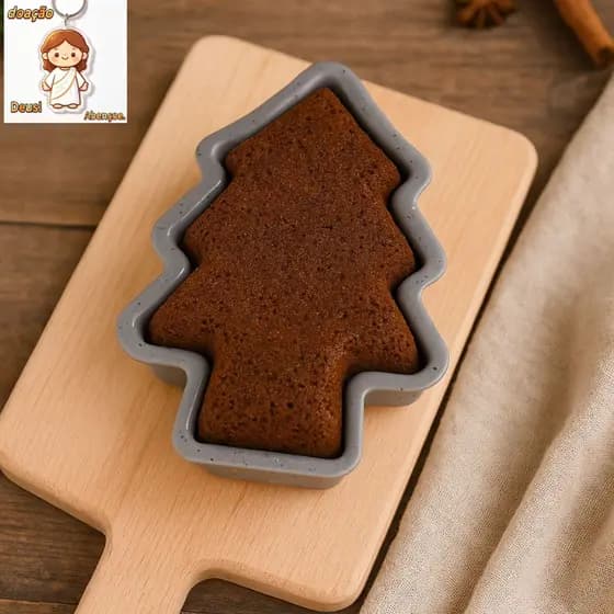 Forma de Bolo em Silicone Árvore de Natal 12cm