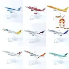 Modelo de avião de metal fundido Airbus A320/A380 Boeing 737/747 Simular estátua de ornamento de avião de brinquedo