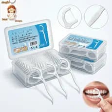 Kit com 10/100/200/300 Fios Dentais Formato Arco para Higiene Bucal