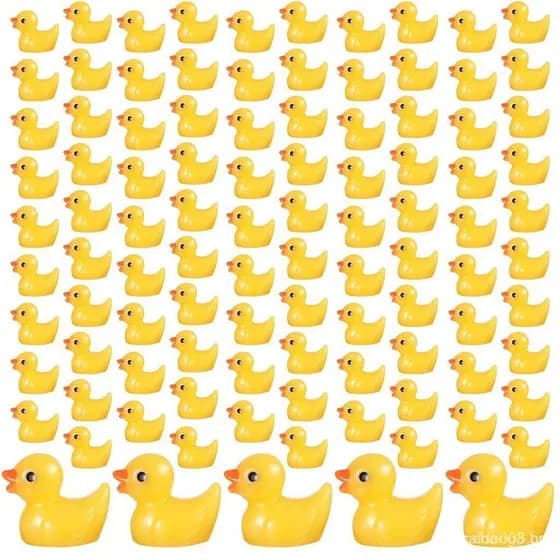 120 Patinho Amarelo, Mini Resina, Figura de Pato Miniatura, Decoração Artesanal