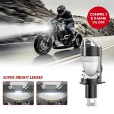 Farol LED H4 Para Motocicleta-Lente De Projetor 10000LM Com Resfriamento De Ventilador Turbo