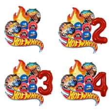 Hot Wheels Conjunto De Balões De Alumínio Com Rodas Quentes Para Decoração De Festas Aniversário Infantil