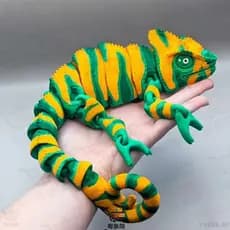 Modelo de Lagarto Articulado – Réplica de Dragão/Camaleão Impressa em 3D NAEB