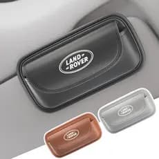 Estojo de óculos em couro para carro, porta-cartões e documentos para o visor solar, adequado para Land Rover Range Rove