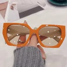 Óculos de Sol Quadrados Femininos, Nova Moda Retro Laranja Punk, Óculos de Sol Masculinos, Óculos Retro Femininos O4RN