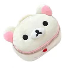 Bolsa de maquiagem de pelúcia Rilakkuma Korilakkuma, caixa de armazenamento, urso de desenho animado fofo CROK QINA HXMF