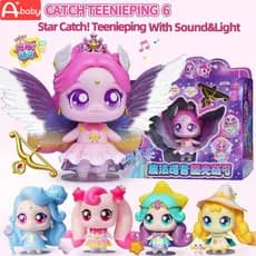 Capture as estrelas! Tiny Pin com efeitos sonoros e luminosos, conjunto de brinquedos para meninas Tiny Pin de 6 peças,