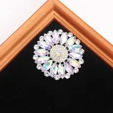 Design simples e único, broche floral redondo para presente, flor de pinheiro, broche acessório unissex OOEI