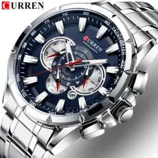 CURREN Relógio Masculino De Quartzo À Prova D'água Em Aço Inoxidável 8363 XC