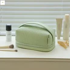 Saco De Armazenamento De Cosméticos De Viagem Cor Doce Zíper Suave Grande Capacidade Presente Para Meninas Senhoras Namo