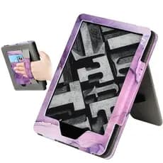 Capa Colorida Slimshell Com Suporte Para Kindle Paperwhite 12/11/10/7/6th De Couro PU Premium Slot Cartão E Alça De Mão