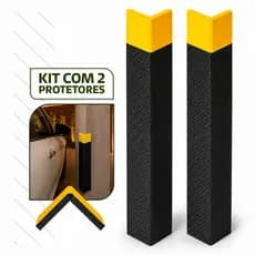 Protetor Coluna Estacionamento Garagem 60cm Kit 2 Elidelu Autocolante Proteção Carro Veiculo Quina Pilastra Canto Parede