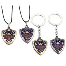 O chaveiro e colar do Escudo Hylian de The Legend of Zelda, disponível em 2 cores DRAS ECHM