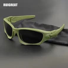 Óculos de Sol com Lentes Polarizadas e Camuflagem Militar para Esportes ao Ar Livre, Corrida, Pesca, Ciclismo e Condução