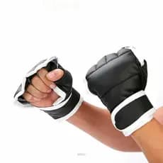 Luvas de Boxe para Adultos MWG, Conjunto de 2 Peças, Luvas de Meio Dedo para Treinamento de Luta MMA, Sparring 45AH
