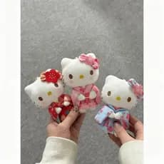 Boneca de Pelúcia Hello Kitty Estilo Quimono Japonês – Chaveiro Kawaii para Bolsa para Meninas ZOAO