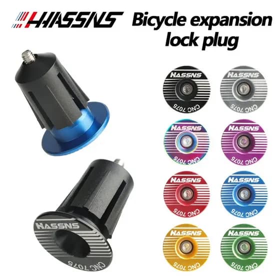 Par de Plugs de Guidão Hasns MTB em Alumínio para Bicicleta NZAB