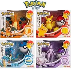 Caixa de conversão original de Pokémon, personagens de anime: Pikachu, Charizard, Greninja, monstro de bolso Pokémon AZY