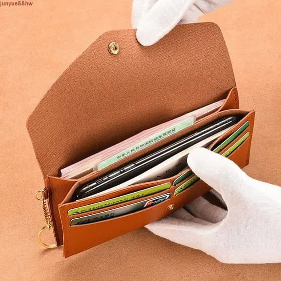 Bolsa Carteira JUNYUE Porta Cartões Bolsa para Telefone Grande Capacidade Portátil para Mulheres e Meninas ZMFN