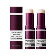Bálsamo Multiuso com Cálcio, Bastão Anti-Rugas, Bastão Hidratante com Colágeno, Hidratante, com Amêndoa e Vitamina E par