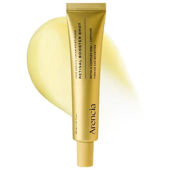 Sérum Noturno Avançado Firmador Arencia Retinal Booster Shot com Cafeína e Ectoina para Pele Madura, Redução de Poros, L