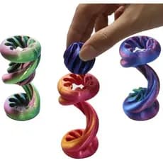1 peça Espiral Divertida Impressa em 3D, Lazer e Relaxamento, Ornamentos de Mesa (vermelho) LSJP