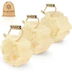 Esponja de Lufa Natural Mini Almooni - Lufa Esfoliante de Banho Egípcia Autêntica - Pequena Esponja de Lufa para uma Ade