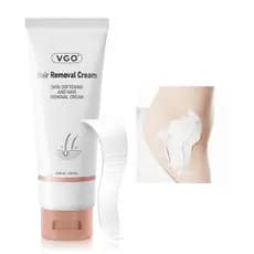 Creme Depilatório Indolor VGO para Mulheres e Homens, Creme para Remoção de Pelos do Corpo, Costas e Pernas, Todos os Ti