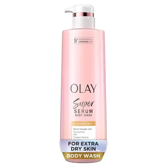 Sabonete Líquido Olay Super Serum para Pele Extra Seca, Hidratação de Longa Duração 24h, Complexo de 5+ Ingredientes par