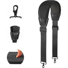 Alça de Ombro Universal FIEIL de 67", Alça de Bolsa Acolchoada em Neoprene com Fivelas Duplas Ajustáveis e Ganchos de Me