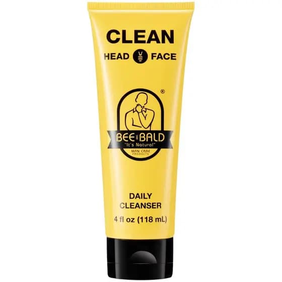 Bee Bald CLEAN Limpador Diário para Cabeça e Rosto, Refresca e Limpa Profundamente, Cuidado Premium para Cabeça Careca p