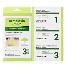 Dr.Melaxin CACTOX Máscara Nasal em 3 Passos com AHA e PHA para Amolecimento do Sebo, Redução de Poros e Reparação da Pel
