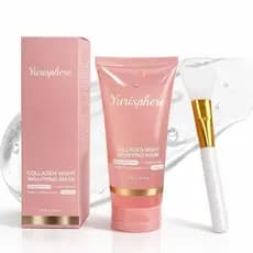 Máscara Facial Noturna Peel Off de Colágeno - Máscara Envolvente de Colágeno Real para Pele de Vidro - Hidratação Profun