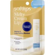 Bálsamo Labial Hidratante Softlips Melty Cream, Sem Fragrância, Cuidado Hidratante de Longa Duração para Todos com Lábio
