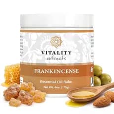 Bálsamo de Olíbano Vitality Extracts - 6oz, Boswellia Serrata, Cera de Abelha, Azeite, Hidratante para Pele Seca e Racha