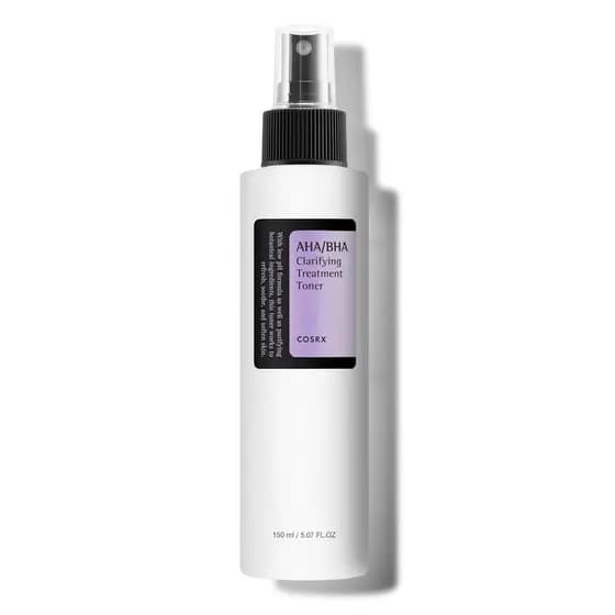 Tônico de Tratamento COSRX AHA/BHA 5.07 fl.oz/ 150ml, Spray Esfoliante Facial para Cravos, Poros e Pele Irregular, Tônic