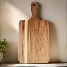 Tábua de Corte ZeQi em Madeira de Acácia com Alça 13.7''X7'' / Tábua de Charcutaria/Tábua de Servir/Tábua para Servir Qu
