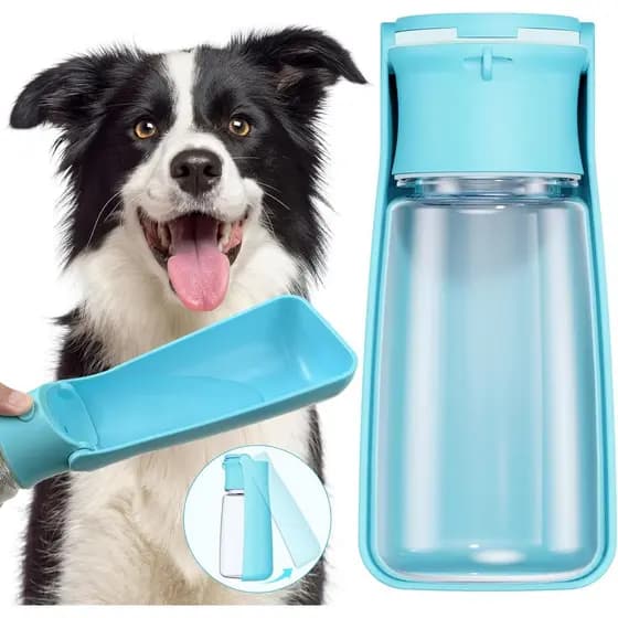 Garrafa de Água Portátil para Cães [À Prova de Vazamentos e Dobrável] Acessórios para Viagem com Cães, Tigela de Água pa