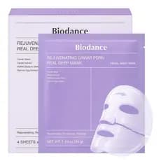 BIODANCE Máscara Revitalizante de Caviar PDRN Real Deep, máscara de hidrogel noturna, firmeza da pele, luminosidade, mel