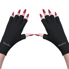 Luvas UV MelodySusie para Lâmpada de Unhas em Gel, Luvas Profissionais com Proteção UV UPF50+ para Manicures, Luvas sem