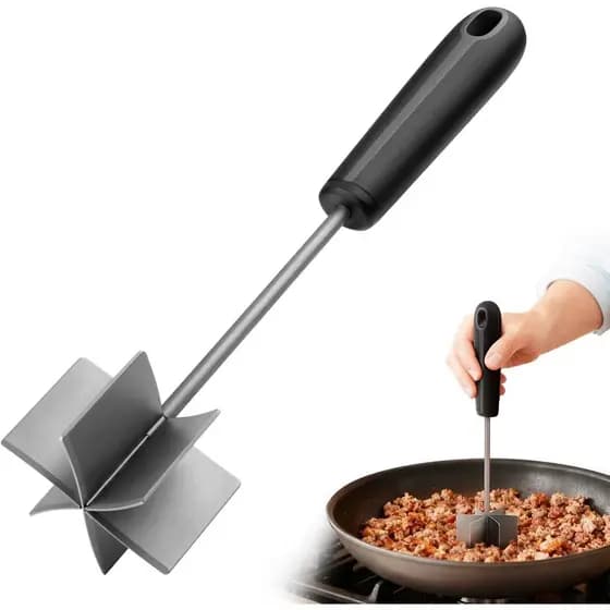 Picador e Esmagador de Carne em Aço Inoxidável 304, Ferramenta para Picar Carne Moída Resistente ao Calor Coinicxcel de