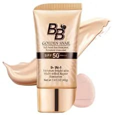 BB Cream Hidratante com Cor e FPS 50, 9 em 1 BB Cream Protetor Solar, Corretivo, Base de Cobertura Total, Hidratante com