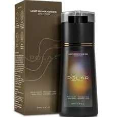 Polar Haircare - Shampoo Colorante para Cabelos Grisalhos para Mulheres e Homens Castanho Claro - Shampoo Colorante Natu