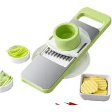 Cortador 5 em 1 para Cozinha, Cortador de Legumes com Múltiplas Lâminas, Cortador de Batatas Fritas, Triturador de Legum