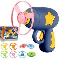 Lançador Interativo de Brinquedos para Gatos com 5 Discos Voadores, Brinquedo Recarregável por USB para Cães e Gatos de