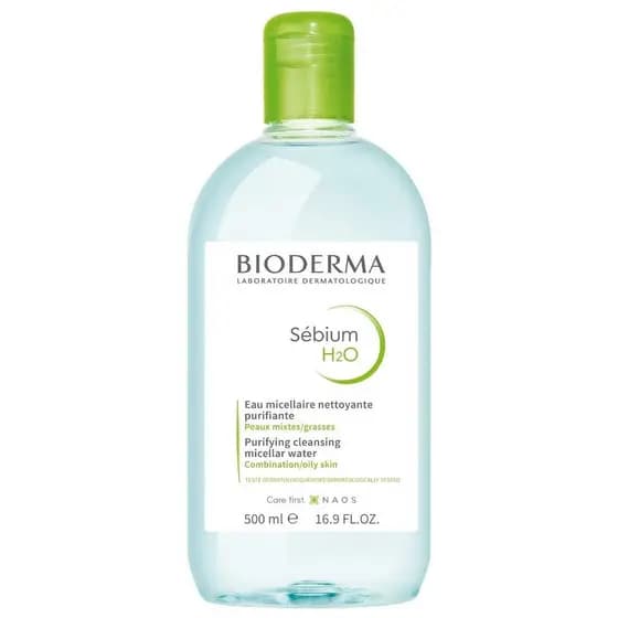 Bioderma - Sébium H2O - Água Micelar - Limpador Facial e Removedor de Maquiagem - Limpador Facial para Pele Mista a Oleo