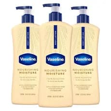 Loção Corporal Hidratante Intensiva Vaseline 3 Unidades Feita com Lipídios Ultra-Hidratantes + Extrato de Aveia Pura par
