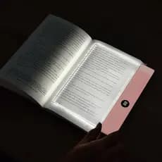 Luminária de Leitura, Luzes LED Planas Recarregáveis para Leitura na Cama à Noite com 3 Cores e Temporizador, Painel Reg
