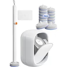 Sistema de Limpeza de Vaso Sanitário Descartável - Kit de Escova com 18 Refis de Alto Desempenho, Escova Montada na Pare
