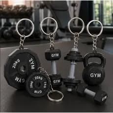 Kit Chaveiros Academia 5 Unidades Pesos E Anilhas Para Chaves Mochila Bolsa De Treino Atletas Fitnes